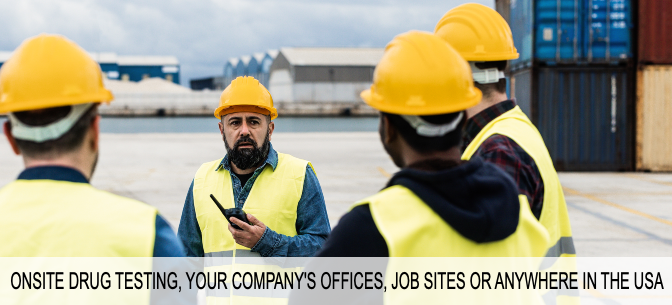 OHS can drug test your employees while they work out in the field or while in their offices.
